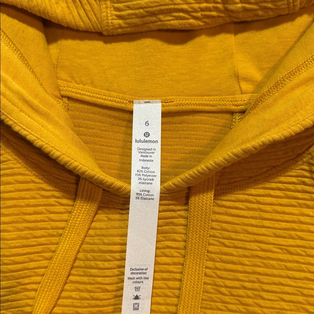 Lululemon Easy Going Sleeveless Hoodie Heathered Honey‎ Lemon sz6